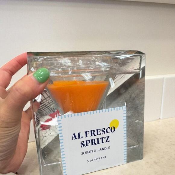 2-PK - 5oz Cocktail Glass Candles – Al Fresco Spritz – Citrus Floral Scent - Picture 3 of 7